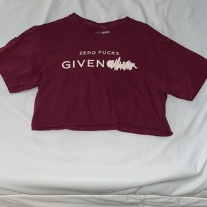 NOT AVAILABLE Burgundy Crop Top